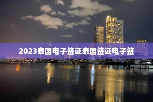 2023泰国电子签证泰国签证电子签