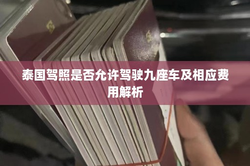 泰国驾照是否允许驾驶九座车及相应费用解析