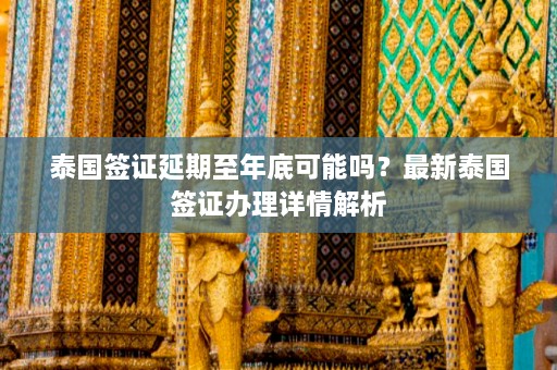 泰国签证延期至年底可能吗？最新泰国签证办理详情解析