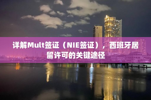 详解Mult签证（NIE签证），西班牙居留许可的关键途径