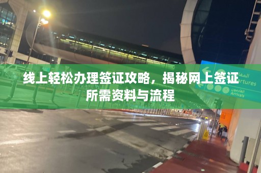 线上轻松办理签证攻略，揭秘网上签证所需资料与流程