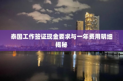 泰国工作签证现金要求与一年费用明细揭秘