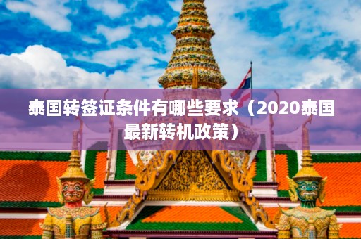 泰国转签证条件有哪些要求（2020泰国最新转机政策）  第1张