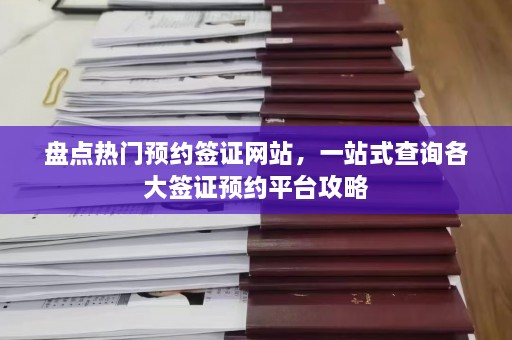 盘点热门预约签证网站，一站式查询各大签证预约平台攻略