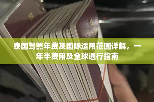 泰国驾照年费及国际适用范围详解，一年半费用及全球通行指南