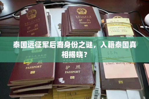 泰国远征军后裔身份之谜，入籍泰国真相揭晓？