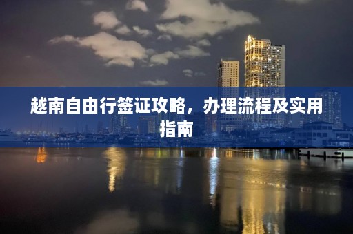 越南自由行签证攻略，办理流程及实用指南