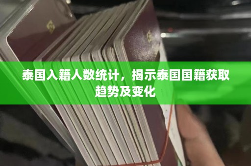 泰国入籍人数统计，揭示泰国国籍获取趋势及变化