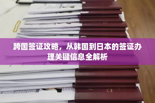 跨国签证攻略，从韩国到日本的签证办理关键信息全解析