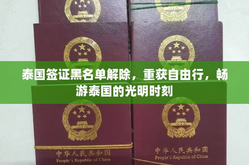 泰国签证黑名单解除，重获自由行，畅游泰国的光明时刻