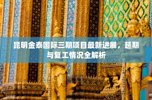 昆明金泰国际三期项目最新进展，延期与复工情况全解析