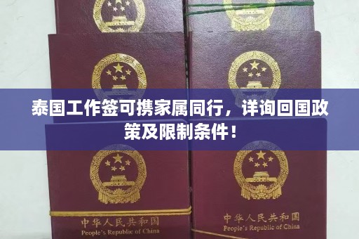 泰国工作签可携家属同行，详询回国政策及限制条件！