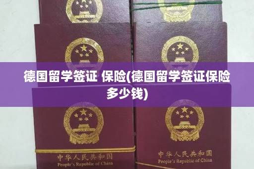 德国留学签证 保险(德国留学签证保险多少钱)