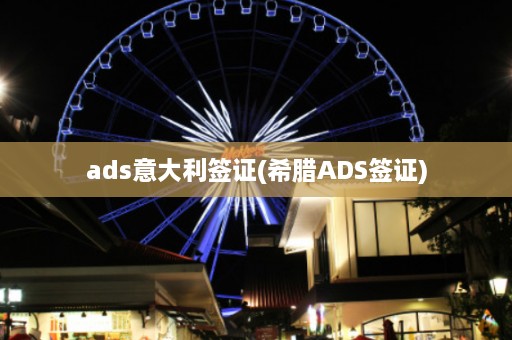 ads意大利签证(希腊ADS签证)