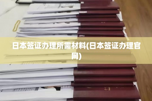 日本签证办理所需材料(日本签证办理官网)  第1张