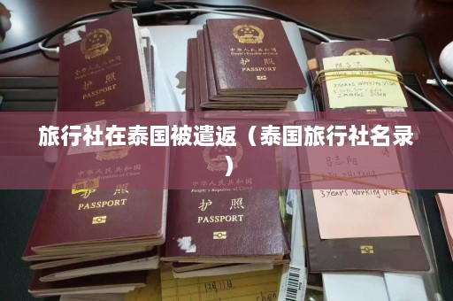 旅行社在泰国被遣返（泰国旅行社名录）  第1张