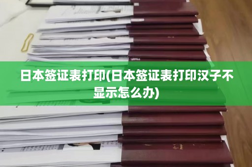 日本签证表打印(日本签证表打印汉子不显示怎么办)