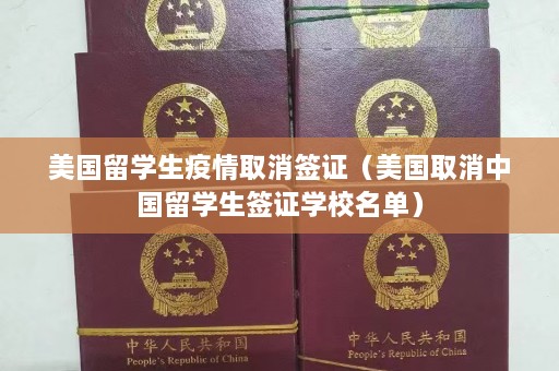 美国留学生疫情取消签证（美国取消中国留学生签证学校名单）  第1张