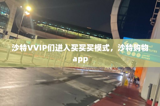 沙特VVIP们进入买买买模式，沙特购物app