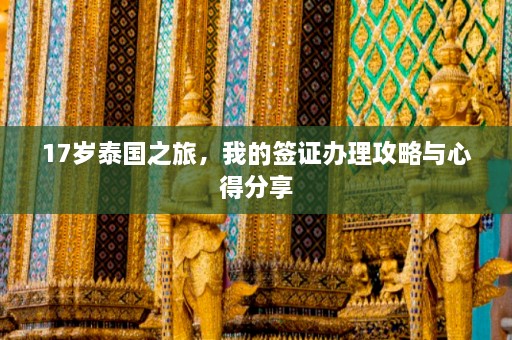 17岁泰国之旅，我的签证办理攻略与心得分享