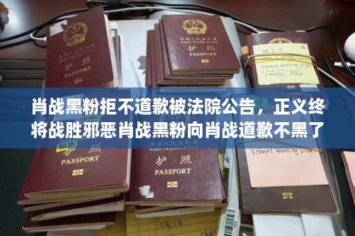 肖战黑粉拒不道歉被法院公告，正义终将战胜邪恶肖战黑粉向肖战道歉不黑了