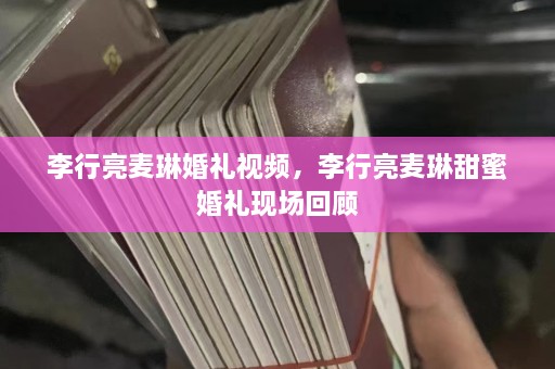 李行亮麦琳婚礼视频，李行亮麦琳甜蜜婚礼现场回顾  第1张