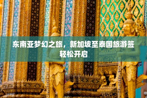 东南亚梦幻之旅，新加坡至泰国旅游签轻松开启