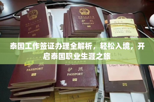 泰国工作签证办理全解析，轻松入境，开启泰国职业生涯之旅