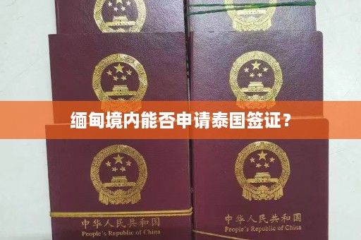  *** 境内能否申请泰国签证？