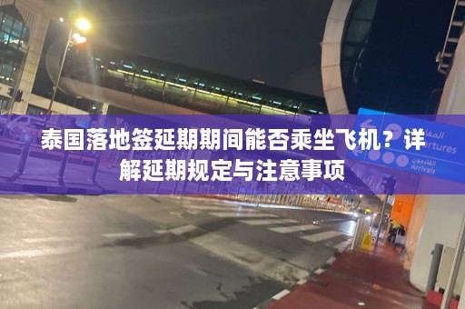 泰国落地签延期期间能否乘坐飞机？详解延期规定与注意事项