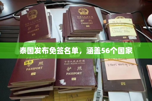 泰国发布免签名单，涵盖56个国家