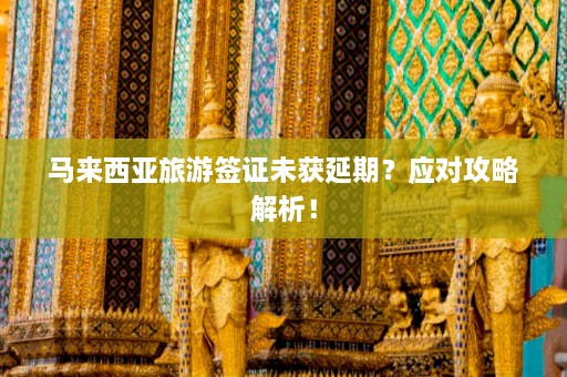 马来西亚旅游签证未获延期？应对攻略解析！