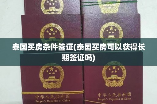 泰国买房条件签证(泰国买房可以获得长期签证吗)