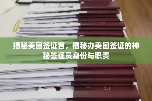 揭秘美国签证官，揭秘办美国签证的神秘签证员身份与职责