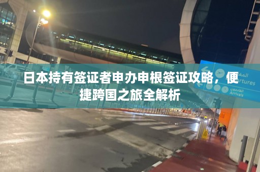 日本持有签证者申办申根签证攻略，便捷跨国之旅全解析