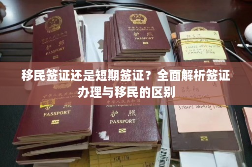 移民签证还是短期签证？全面解析签证办理与移民的区别