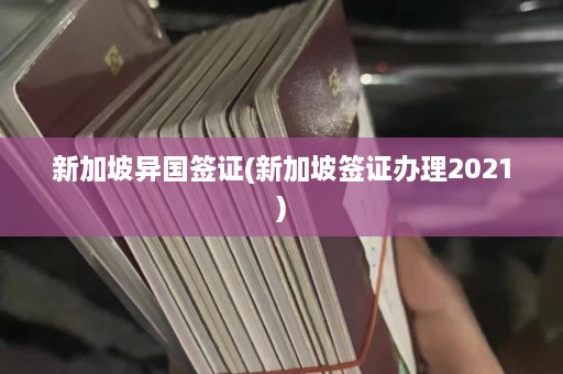 新加坡异国签证(新加坡签证办理2021)