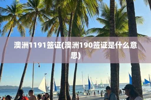 澳洲1191签证(澳洲190签证是什么意思)