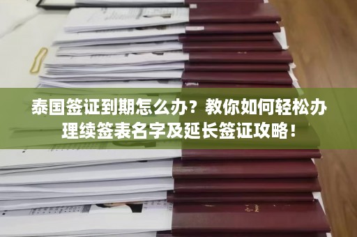 泰国签证到期怎么办？教你如何轻松办理续签表名字及延长签证攻略！