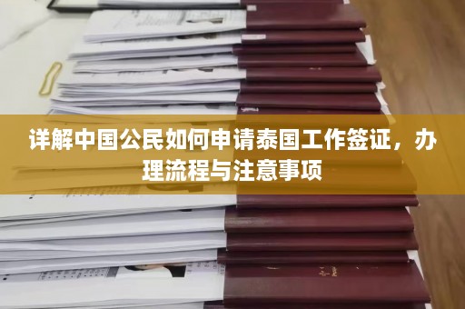 详解中国公民如何申请泰国工作签证，办理流程与注意事项