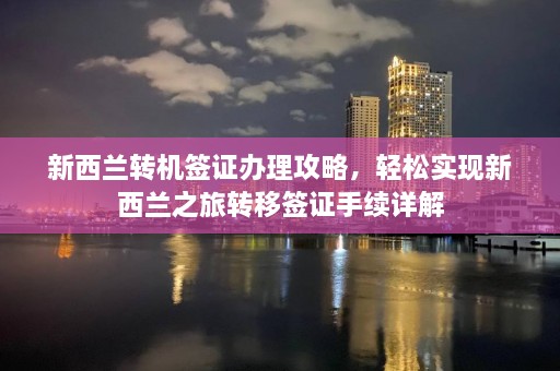 新西兰转机签证办理攻略，轻松实现新西兰之旅转移签证手续详解