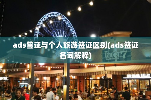 ads签证与个人旅游签证区别(ads签证名词解释)