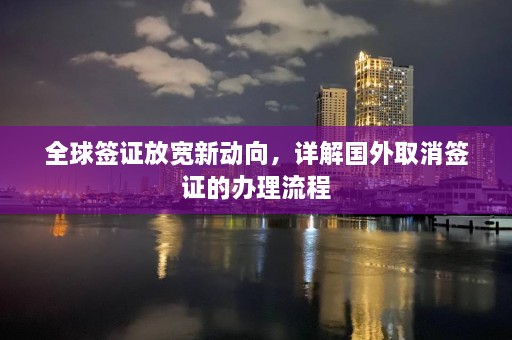 全球签证放宽新动向，详解国外取消签证的办理流程