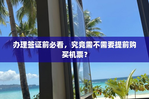 办理签证前必看，究竟需不需要提前购买机票？