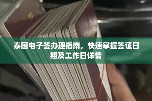 泰国电子签办理指南，快速掌握签证日期及工作日详情