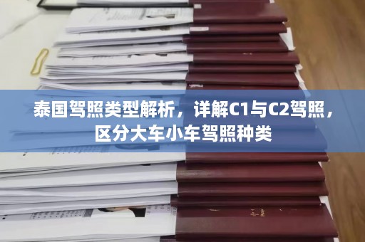 泰国驾照类型解析，详解C1与C2驾照，区分大车小车驾照种类