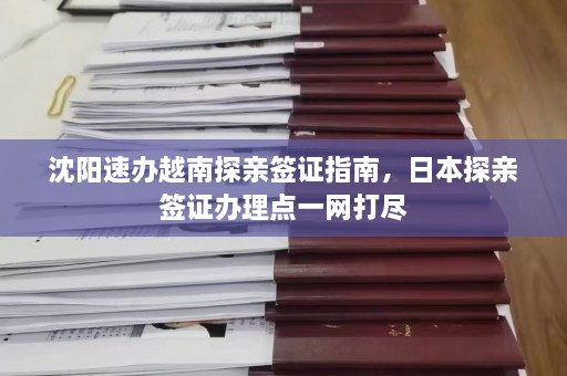 沈阳速办越南探亲签证指南，日本探亲签证办理点一网打尽