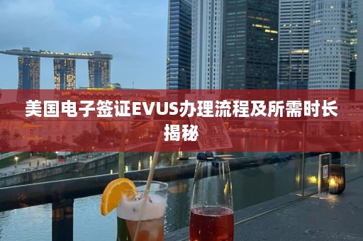 美国电子签证EVUS办理流程及所需时长揭秘