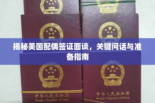 揭秘美国配偶签证面谈，关键问话与准备指南