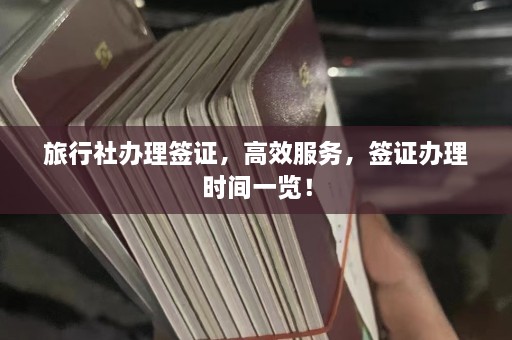 旅行社办理签证，高效服务，签证办理时间一览！